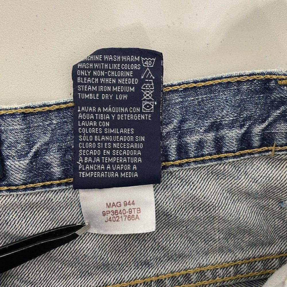 Nautica Jeans Mens 34x31 Classic Relaxed Straight Faded Distressed Denim Baggy - Picture 11 of 13